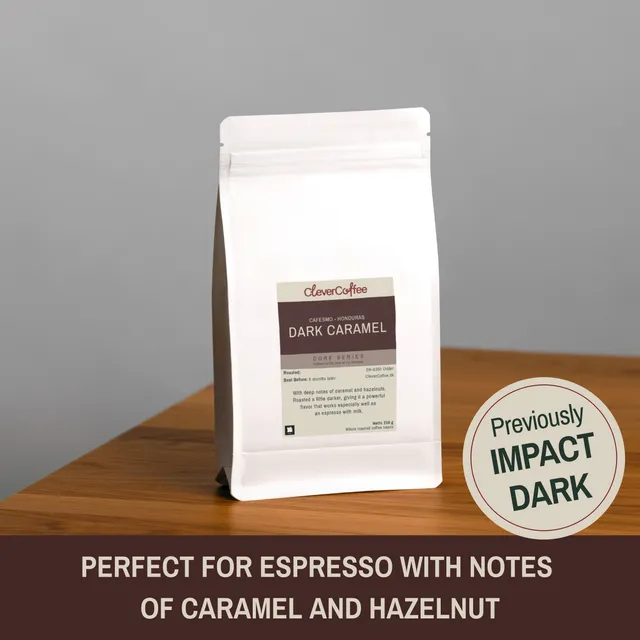 Clever Coffee Dark Caramel cafea boabe 1 kg caramel